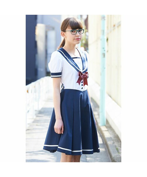 私立高校　制服　夏服　半袖　女性用　新品未使用 Amazon.co.jp: A&TCollection 時代付属高校制服2 半袖 セーラー