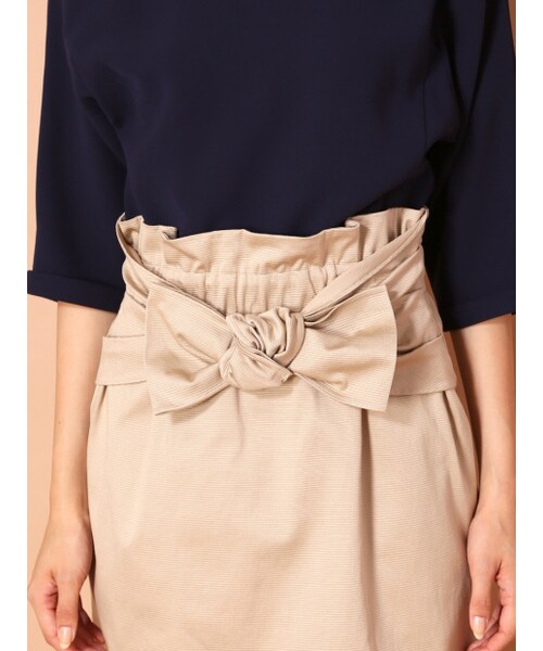 Rouge vif la cle（ルージュヴィフラクレ）の「ドッキングワンピース【美人百花2014年10月号P.67掲載】（ワンピース/ドレス・レディース・ブラック/ベージュ・F）」の8枚目の写真