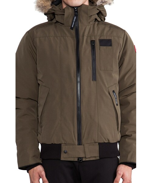 CANADA GOOSE(カナダグース)の「Canada Goose Borden Bomber with Coyote Fur Collar(トップス・メンズ・Military Green・XL)」の4枚目の写真
