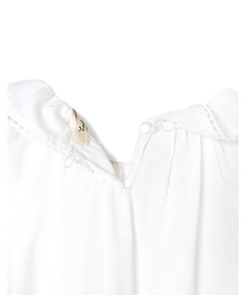 LOVFEE（ラッフィ）の「La petite 甜美荷葉領長袖娃娃上衣（トップス・キッズ・白・1-2/3-4/5-6）」の3枚目の写真