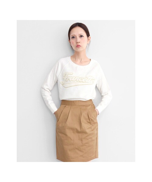KBF(ケイビーエフ)の「Francetteスウェット(トップス・レディース・GRAY/NAVY/OFFWHITE・one)」の4枚目の写真