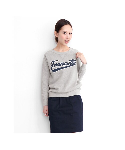 KBF(ケイビーエフ)の「Francetteスウェット(トップス・レディース・GRAY/NAVY/OFFWHITE・one)」の5枚目の写真
