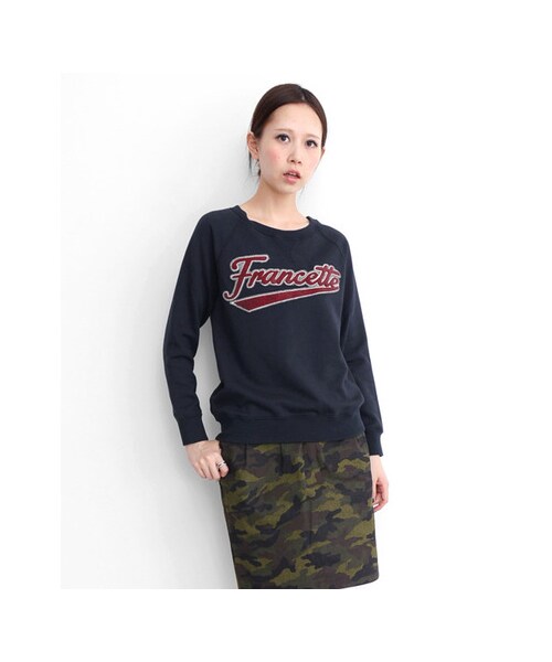 KBF(ケイビーエフ)の「Francetteスウェット(トップス・レディース・GRAY/NAVY/OFFWHITE・one)」の6枚目の写真