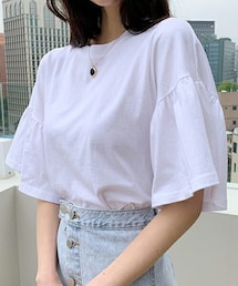 DHOLIC（ディーホリック）の「フレアスリーブTシャツ（Tシャツ/カットソー）」