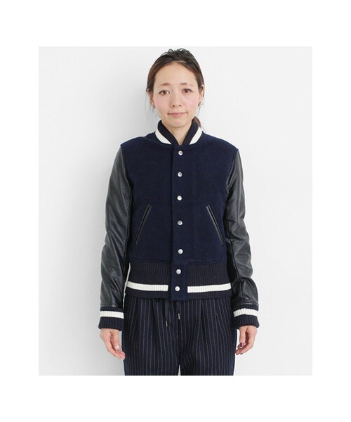 URBAN RESEARCH Sonny Label（アーバンリサーチサニーレーベル）の「スタジャン（ジャケット/アウター・レディース・グレー/ネイビー・FREE）」の7枚目の写真