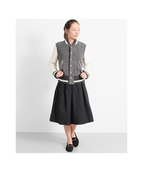 URBAN RESEARCH Sonny Label（アーバンリサーチサニーレーベル）の「スタジャン（ジャケット/アウター・レディース・グレー/ネイビー・FREE）」の5枚目の写真