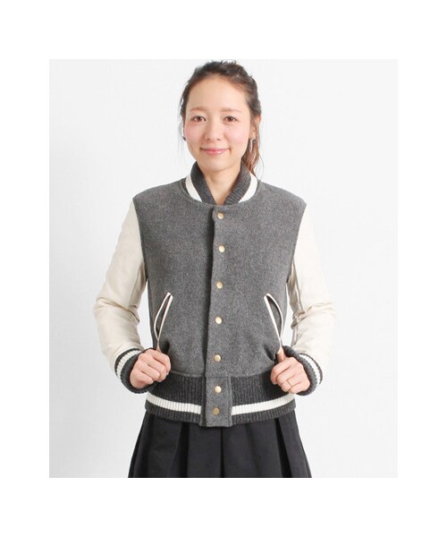 URBAN RESEARCH Sonny Label（アーバンリサーチサニーレーベル）の「スタジャン（ジャケット/アウター・レディース・グレー/ネイビー・FREE）」の3枚目の写真