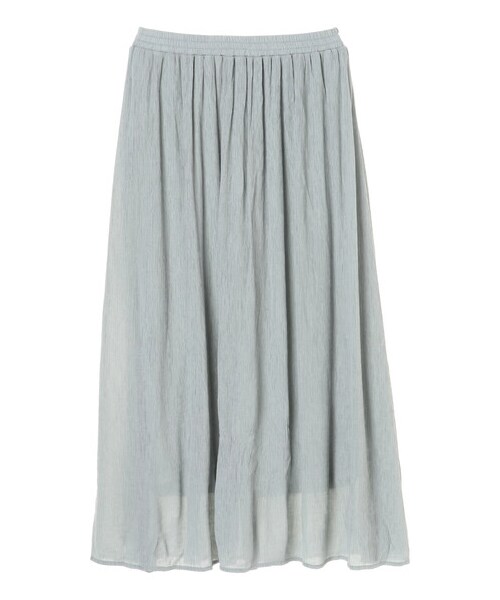 earth music&ecology（アースミュージックアンドエコロジー）の「楊柳クレープフレアスカート（スカート・ベージュ/ブラウン/ミント/エクリュ・F）」の8枚目の写真