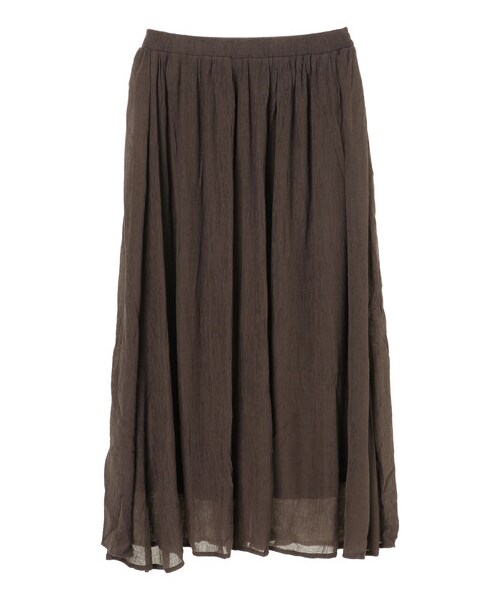 earth music&ecology（アースミュージックアンドエコロジー）の「楊柳クレープフレアスカート（スカート・ベージュ/ブラウン/ミント/エクリュ・F）」の11枚目の写真