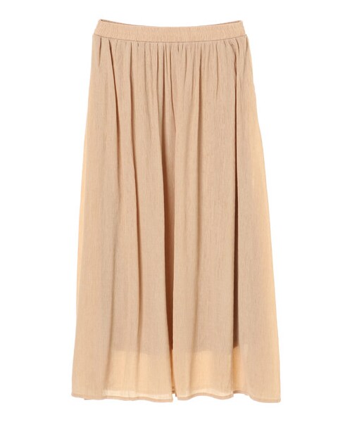 earth music&ecology（アースミュージックアンドエコロジー）の「楊柳クレープフレアスカート（スカート・ベージュ/ブラウン/ミント/エクリュ・F）」の2枚目の写真