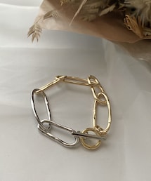 CAPRICIEUX LE'MAGE | 【GOLDY/ゴールディ】オーバルチェーンMIXブレスレット(リング)