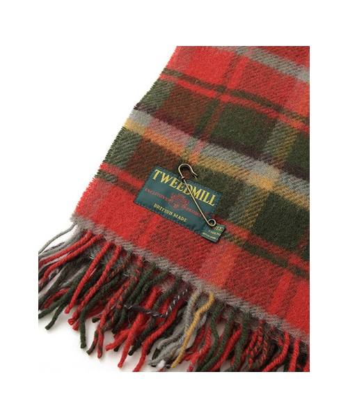 URBAN RESEARCH DOORS（アーバンリサーチドアーズ）の「TWEED MILL　大判チェックストール（ファッション雑貨・レディース・Fall Check/Pane Check/Dark Maple/Sky Blue・FREE）」の5枚目の写真