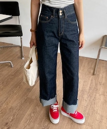 DHOLIC | ツーボタンインディゴデニムパンツ(デニムパンツ)