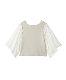 GRL（グレイル）の「袖異素材ニットトップス（ニット/セーター）」