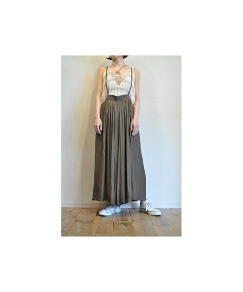Boutique Ordinary(ブティークオーディナリー)の「サロペットガウチョパンツ(サロペット/オーバーオール・レディース・ブラウン/ブラック・one)」の1枚目の写真