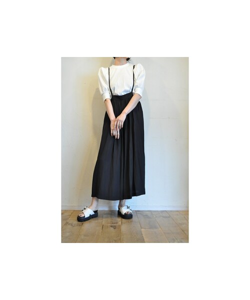 Boutique Ordinary(ブティークオーディナリー)の「サロペットガウチョパンツ(サロペット/オーバーオール・レディース・ブラウン/ブラック・one)」の2枚目の写真