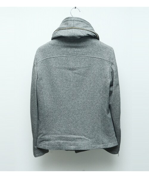KATHARINE HAMNETT LONDON (キャサリンハムネットロンドン)の「HOODED BACK PILE (MENS)(ジャケット/アウター・メンズ・ブラック/ブルー/グレー・M/L/AL)」の4枚目の写真