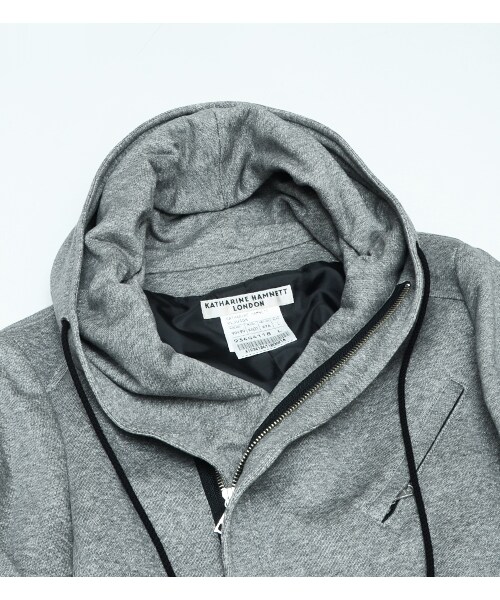 KATHARINE HAMNETT LONDON (キャサリンハムネットロンドン)の「HOODED BACK PILE (MENS)(ジャケット/アウター・メンズ・ブラック/ブルー/グレー・M/L/AL)」の5枚目の写真