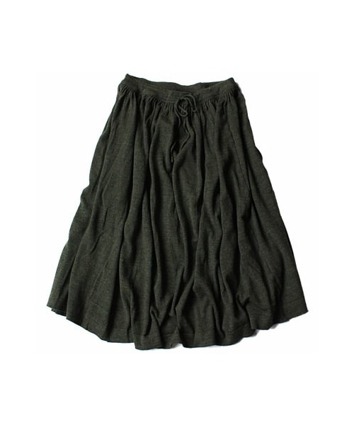 45R * ウール 縮絨 天竺 ギャザー スカート * 28，080yen * グレー * 45rpm umii908 BADOU-R WINTER-SPRING COLLECTION 2024 | Collection | 45R
