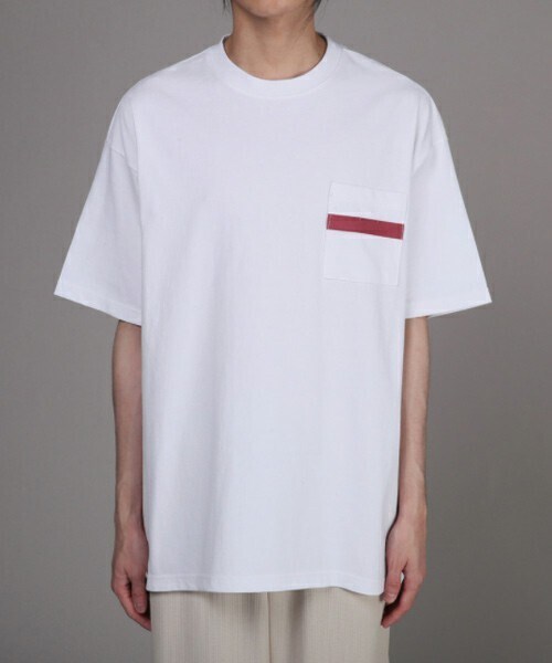 D'MENS by DHOLIC（ディーメンズ）の「ポケット配色半袖Tシャツ（Tシャツ/カットソー・メンズ・ブラウン/レッド/グリーン/ブラック・ONESIZE）」の4枚目の写真