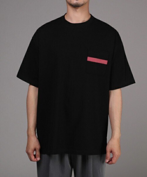 D'MENS by DHOLIC（ディーメンズ）の「ポケット配色半袖Tシャツ（Tシャツ/カットソー・メンズ・ブラウン/レッド/グリーン/ブラック・ONESIZE）」の2枚目の写真