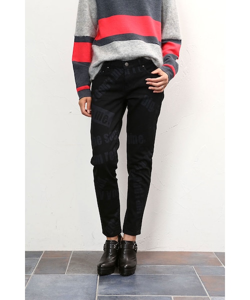 NINE（ナイン）の「グラフィックプリントデニムパンツ（その他・レディース・ブラック・00(SS)/0(S)/1(M)）」の4枚目の写真