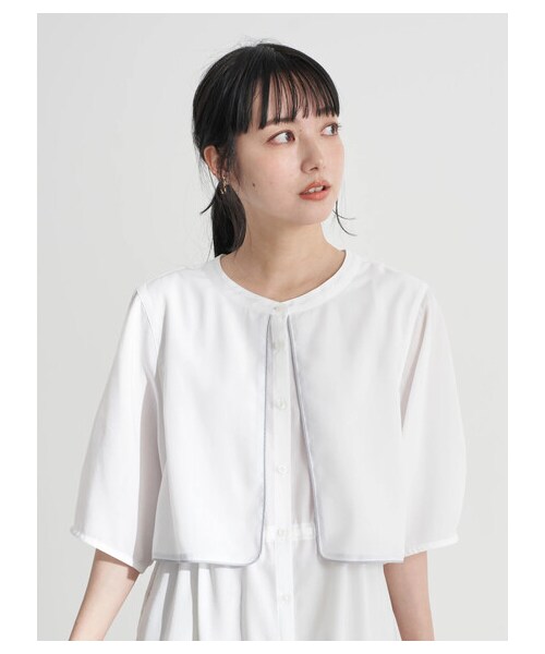 earth music&ecology（アースミュージックアンドエコロジー）の「【WEB限定】サイドリボンシャツワンピース（ワンピース/ドレス・オフホワイト/ネイビー/アイスブルー・F）」の19枚目の写真