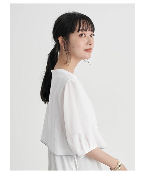 earth music&ecology（アースミュージックアンドエコロジー）の「【WEB限定】サイドリボンシャツワンピース（ワンピース/ドレス・オフホワイト/ネイビー/アイスブルー・F）」の20枚目の写真