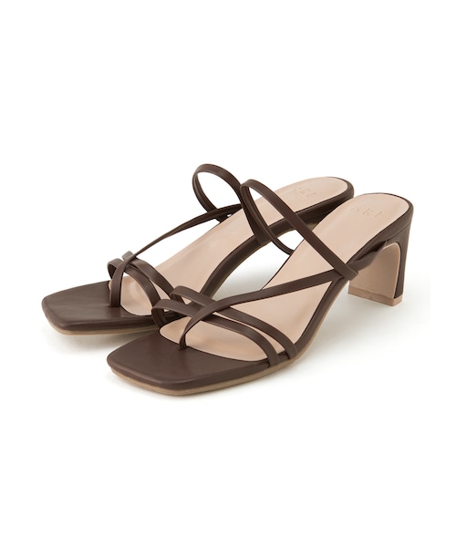 GRL（グレイル）の「ナローストラップサンダル（サンダル・レディース・ベージュ/アイボリー/ブルーグレー/ブラック/ピンク/ブラウン/イエロー/シルバー/グリーン・24.5）」の4枚目の写真