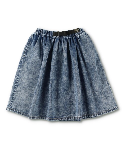 RADCHAP(ラッドチャップ)の「デニムギャザースカート(デニムスカート・キッズ・サックス/グレー・S~XL)」の1枚目の写真