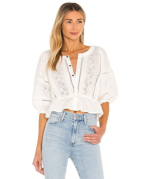 FREE PEOPLE（フリーピープル）の「Free People Daisy Chain Eyelet Top（トップス）」 - WEAR