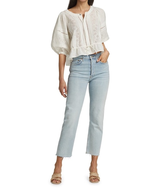 FREE PEOPLE（フリーピープル）の「Daisy Chains Eyelet Top（シャツ/ブラウス・レディース・IVORY・Medium）」の2枚目の写真