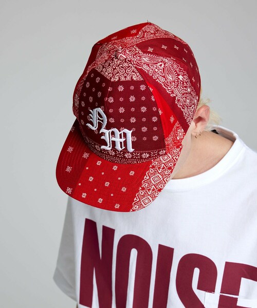 NOISE MAKER（ノイズメーカー）の「バンダナ柄キャップ（キャップ・メンズ・ブラック/レッド・FREE）」の2枚目の写真