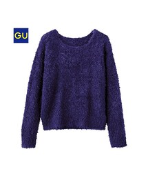 GU | （GU）フェザーヤーンセーター（長袖）(トップス)