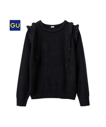 GU | （GU）フリルセーター（長袖）ＥＴ(トップス)
