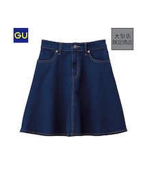 GU | （GU）デニムフレアスカート(スカート)