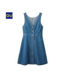 GU | （GU）フレアージャンドレ（デニム）ＥＴ(ワンピース/ドレス)