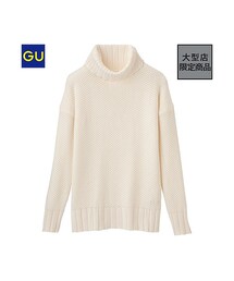 GU | （GU）ボリュームタートルセーター（長袖）(トップス)