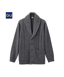 GU（ジーユー）の「（GU）ケーブルショールカラーカーディガン（長袖