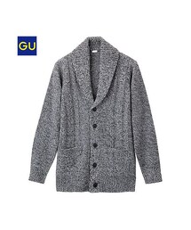 GU | （GU）ケーブルショールカラーカーディガン（長袖）(トップス)