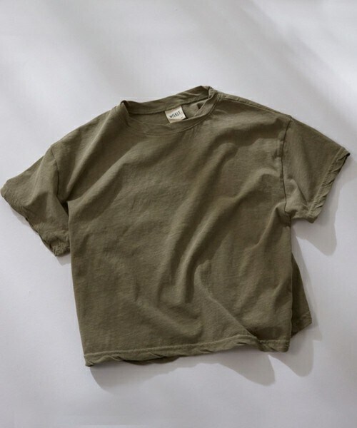 DHOLIC kids（ディーホリックキッズ）の「[weekly] コットンオーバー半袖Tシャツ（Tシャツ/カットソー・キッズ・ブラウン/ベージュ/グリーン・XS/S/M/L/XL）」の3枚目の写真