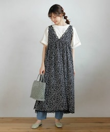 Crisp yours | Vネックフラワーワンピース[c2k2866b](ワンピース)