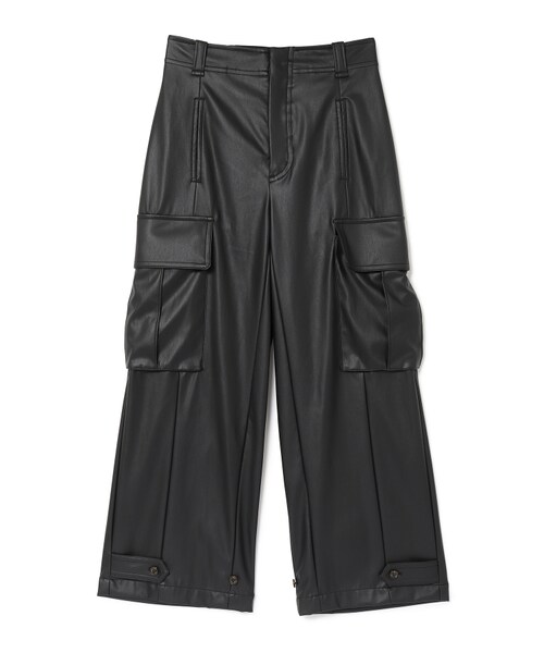 Uhr（ウーア）の「Fake Leather Cargo Pants（パンツ・レディース・BROWN/20/C.GRAY/09・36）」の2枚目の写真