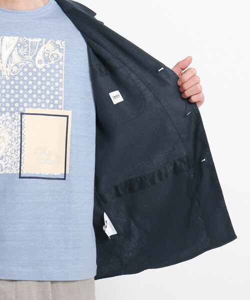 TAKEO KIKUCHI（タケオキクチ）の「リネン シャツジャケット（ジャケット/アウター・メンズ・ライトグリーン(021)/ベージュ(052)/ネイビー(093)・02(M)/03(L)/04(LL)）」の11枚目の写真