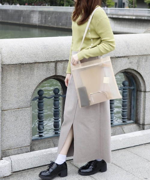 3coins（3coins）の「【EARLY SUMMER】ロングショルダーバッグ（トートバッグ・ベージュ/ブラック/ブラウン・0）」の2枚目の写真