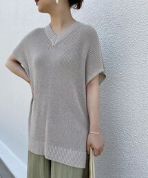 BEARDSLEY | 《5/10(月)12:00 予約スタート》麻混畦チュニック(ニット/セーター)