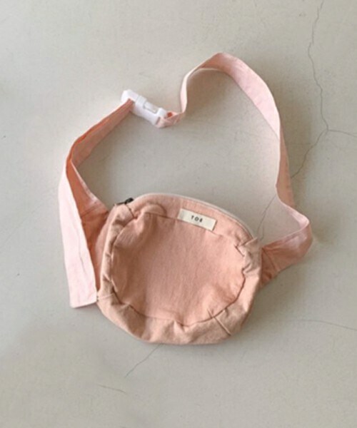 DHOLIC kids（ディーホリックキッズ）の「[T O E] TOEロゴコットンショルダーバッグ（ショルダーバッグ・キッズ・グレー/ピンク・FREE）」の2枚目の写真