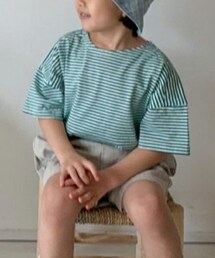 DHOLIC kids | [T O E] ボーダーワイド半袖Tシャツ(Tシャツ/カットソー)