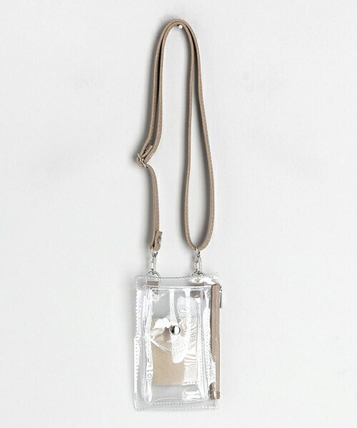 DHOLIC（ディーホリック）の「ストラップ付クリアバッグ（ショルダーバッグ・レディース・ホワイト/レッド/ブラック/ベージュ・ONESIZE）」の3枚目の写真