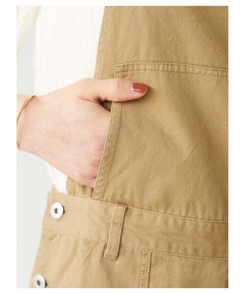 Green　Parks（グリーンパークス）の「・SUGAR SPOON ツイルサロペットスカート（オールインワン・サロペット・グレー/ベージュ/ライムグリーン/ブルー・F）」の12枚目の写真